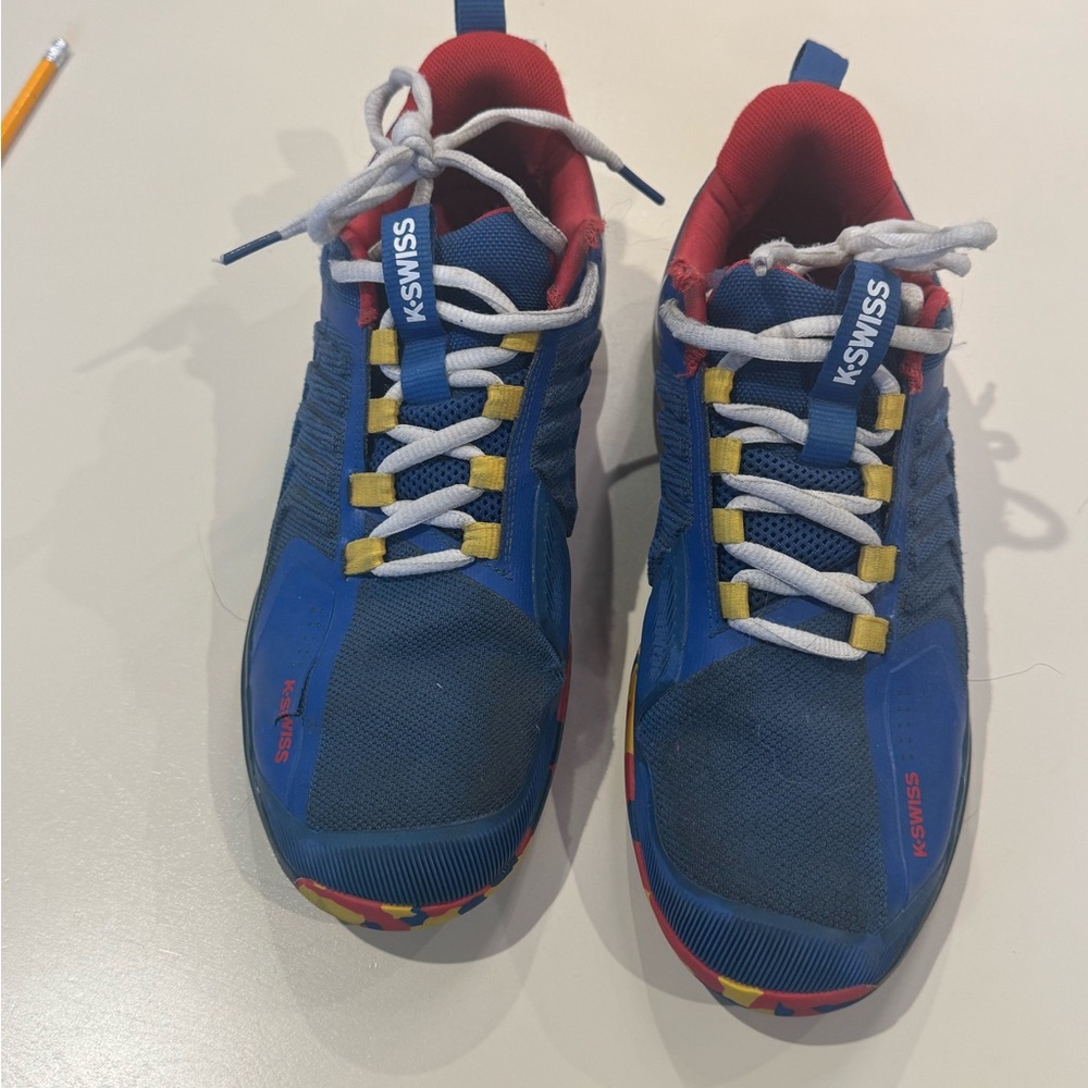 K-Swiss Blue and Red Athletic Shoes